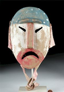 20th C. Alaskan King Island Inuit Wooden Spirit Mask