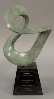 Richard Erdman (1952), bronze sculpture on granite base, signed dated and numbered: Erdman 99' 4/30, marked: East West Institute Glo...