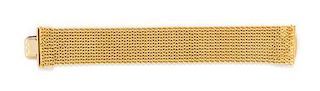 An 18 Karat Yellow Gold Meshwork Bracelet, 51.00 dwts.
