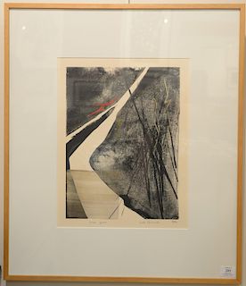 Toko Shinoda (1913), lithograph with hand added sumi, "From Yare" pencil signed and numbered lower right: Toko Shinoda 98/100, title...