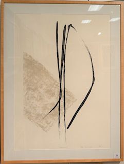Toko Shinoda (b. 1913), lithograph with hand added Sumi, "Tranquility", pencil signed, titled, and numbered: Tranquility, Toko Shino...