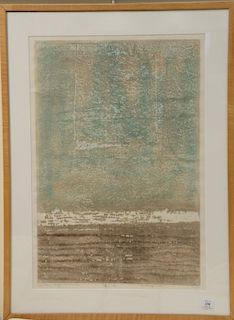 Hideo Hagiwara (1911-2005), woodblock, Nothingness, signed and dated in pencil lower left: Hideo Hagiwara 61', numbered lower right:...
