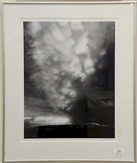 Edward Riddell, black and white photograph, Storm Moving In, pencil signed and dated lower right: Ed Riddell 85', Received as a gift...
