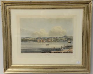 Jon Hill after William Guy Wall, hand colored aquatint engraving, First Edition "Hudson", No 13 of the Hudson River Portfolio, publi...