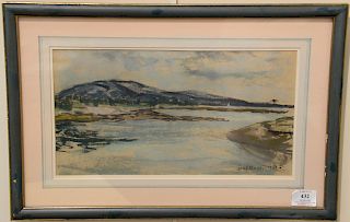 Paul Lucien Maze (1887-1979), pastel, Maine Island Scene, signed lower right: Paul Maze 1952, having original "Collection of David R...