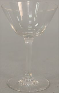 Set of twenty-two Baccarat liquor cocktail glasses. height 4 1/4 inches   Provenance: Estate of Peggy & David Rockefeller having...
