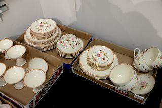Royal Worcester Astley set of China to include six dinner plates, six lunch plates, three bowls, eight bread plates, four saucers, s...