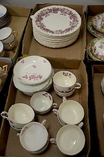 Wedgewood lot to include twelve dinner plates, eleven cups, and thirteen saucers. dinner plates: diameter 9 1/4 inches   Provena...