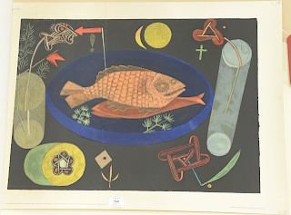 Paul Klee Around the Fish, Museum of Modern Art color print NO. 8, 1944, From Mrs. John D. Rockefeller Jr. Purchase Fund. sheet size...