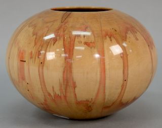 Philip Moulthrop (b. 1947), large turned bowl/vase, ash leaf maple Acer Negundo, written on bottom: David Rockefeller - June 12, 200...