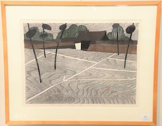 Kiyoshi Saito (1907-1997), woodblock print, "Daitokuji Kyoto", dated and numbered in pencil: 1957, 37/100, having M. Knoedler & Co. ...