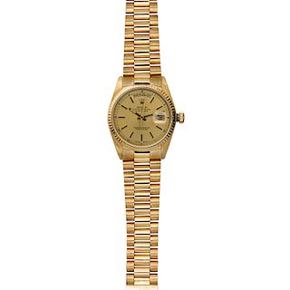 GENTLEMAN'S ROLEX YELLOW GOLD OYSTER PERPETUAL WATCH