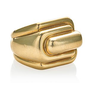 DAVID WEBB MODERN YELLOW GOLD COCKTAIL RING