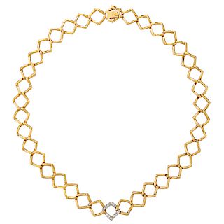 PALOMA PICASSO, TIFFANY & CO. DIAMOND & YELLOW GOLD LINK NECKLACE