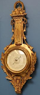 Carved and Giltwood Barometer.
