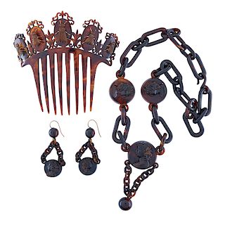 VICTORIAN FAUX TORTOISE JEWELRY & ACCESSORIES