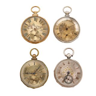 GROUP OF ORNATE POCKET WATCHES