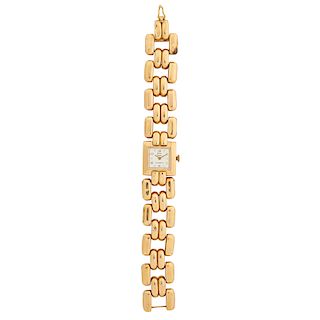 LADY’S LUCIEN PICCARD YELLOW GOLD BRACELET WATCH