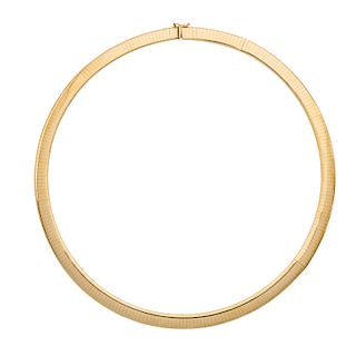YELLOW GOLD OMEGA CHAIN NECKLACE