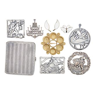 GROUP OF SILVER JEWELRY & ACCESSORIES