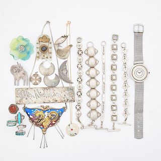COLLECTION OF SILVER JEWELRY
