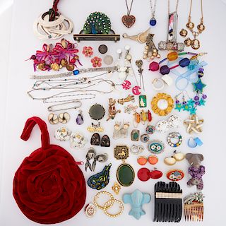 COLLECTION OF COSTUME JEWELRY, ACCESSORIES & FINDINGS
