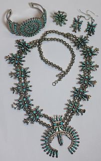 JEWELRY. Grouping of Zuni Turquoise and Sterling
