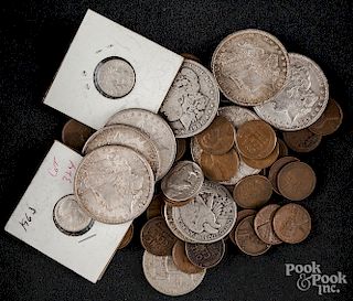 U.S. coins, to include seven Morgan silver dollars