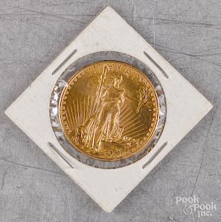 U.S. 1924 St. Gaudens twenty dollar gold coin