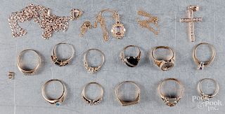 10K, precious and semi precious stone jewelry