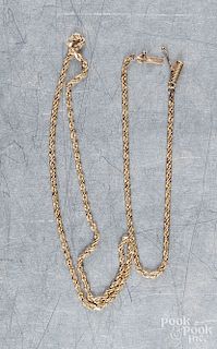 14K yellow gold necklace, 5.7 dwt.
