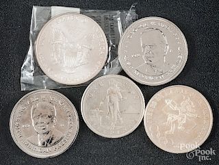 1 ozt. fine silver coin, etc.