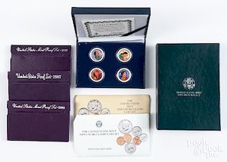 US coin sets, to include 1990 Prestige, etc.