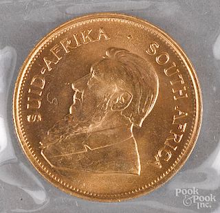 South Africa 1975 1 ozt. fine gold Krugerrand.