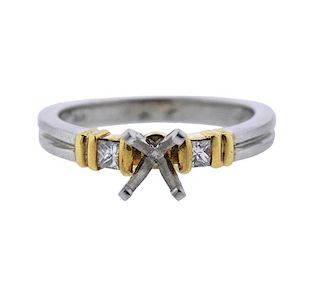 Platinum 18k Gold Diamond Engagement Ring Setting 