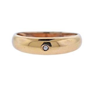 18k Rose Gold Diamond Band Ring 