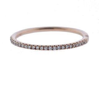 14k Rose Gold Diamond Band Ring 