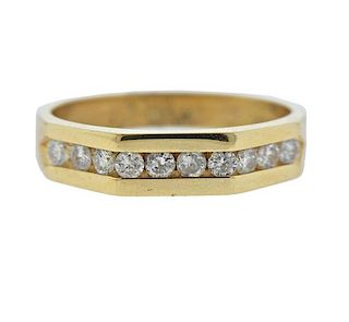 14k Gold Diamond Band Ring 