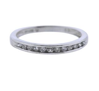 Platinum Diamond Wedding Half Band Ring 