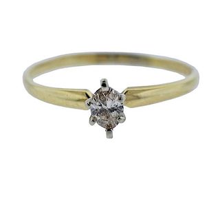 14k Gold Marquise Diamond Engagement Ring 