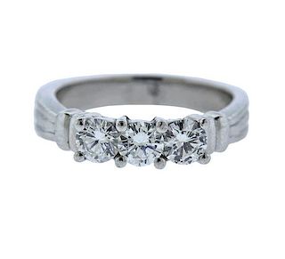 Platinum Diamond Three Stone Ring 