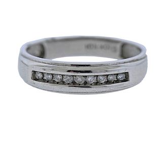 10k Gold Diamond Wedding Band Ring 