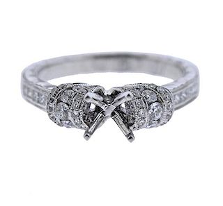 14k Gold Diamond Engagement Ring Setting 