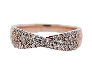 True Romance 14k Rose Gold Diamond Ring 