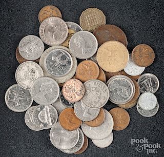 Miscellaneous group of US and foreign coins.