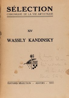 [WASSILY KANDINSKY, DIEGO RIVERA] A RARE AUTOGRAPHED COPY OF CAHIER XIV SIGNED AND DEDICATED BY KANDINSKY TO DIEGO RIVERA