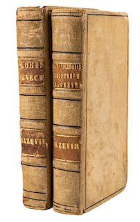 SET OF TWO ELSEVIER BOOKS FROM THE LIBRARIES OF ALEKSANDR POLOVTSOV AND COUNT GRIGORY KUSHELEV-BEZBORODKO FEATURING THE WRITINGS BY SENECA AND CICERO,