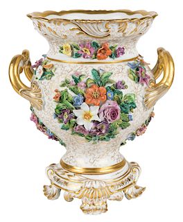 RUSSIAN TWO-HANDLED IMPERIAL PORCELAIN FACTORY VASE, PERIOD OF NICHOLAS I (1825-1855)