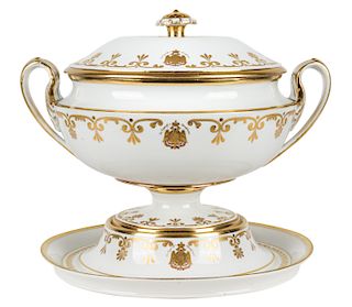 RUSSIAN IMPERIAL PORCELAIN FACTORY TUREEN, PERIOD OF NICHOLAS I (1825-1855)