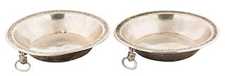 A PAIR OF SILVER BOWLS